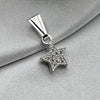 #D145 - Dije Estrella De Plata Con Piedra Zirconia - F1.2