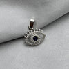 #D255 - Dije Ojo Con Piedra Zirconia Plata - LL1.0
