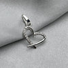 #D338 - Dije Corazón Piedra Zirconia Plata - F0.7