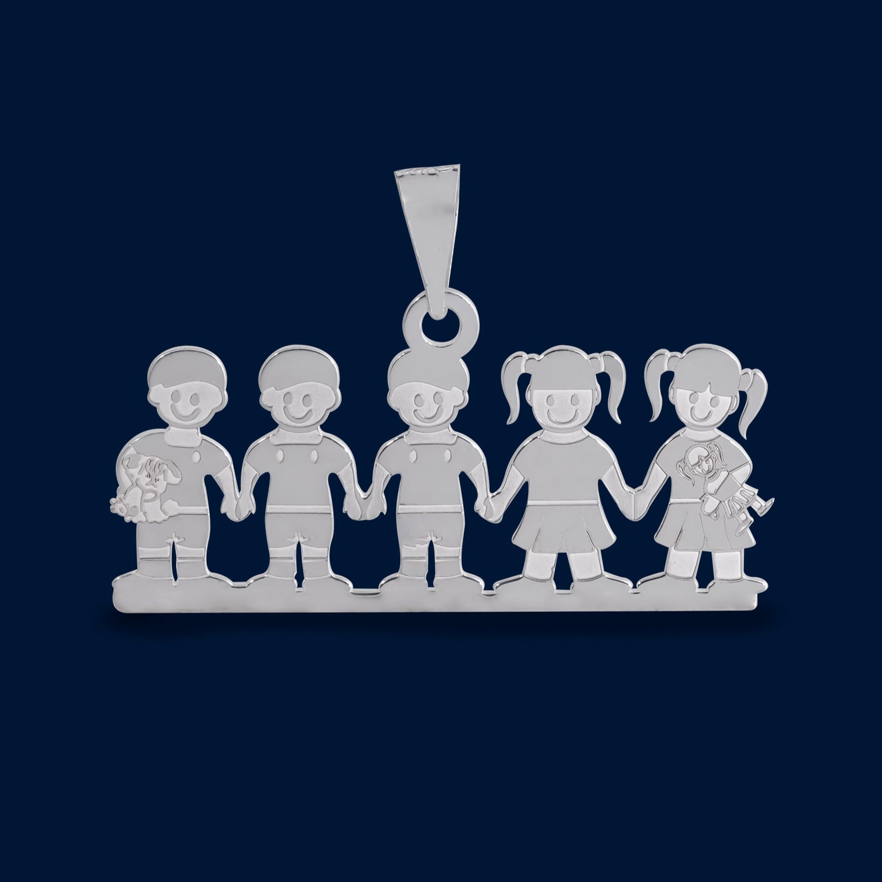 #D347 - Dije De 5 Niñas o Niños - LL3.1