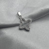 #D359 - Dije Trébol Tipo Van Cleef Con Piedra Zirconia Plata - F2.3