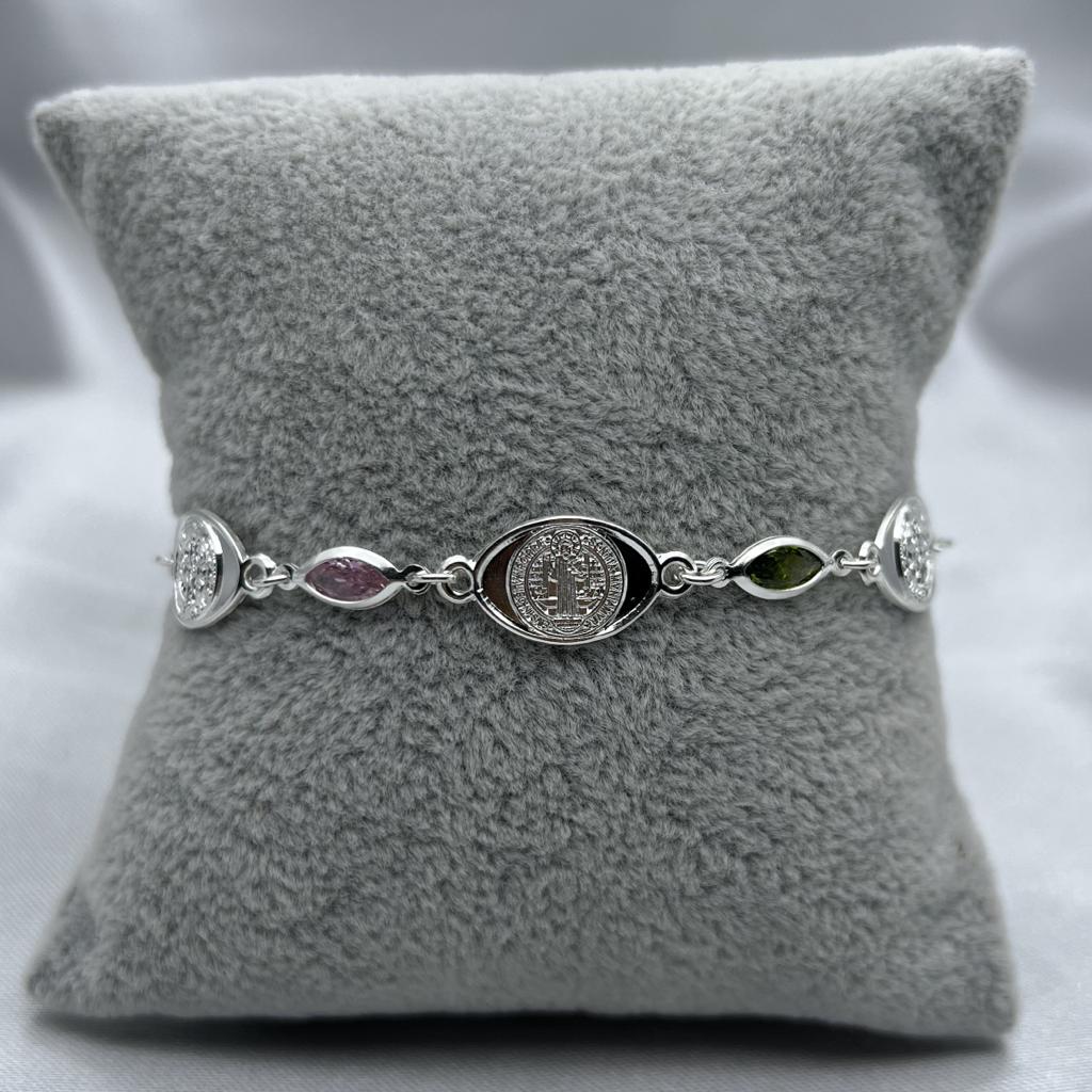 #PA242 - Pulsera San Benito Y Piedra - ZC4.9