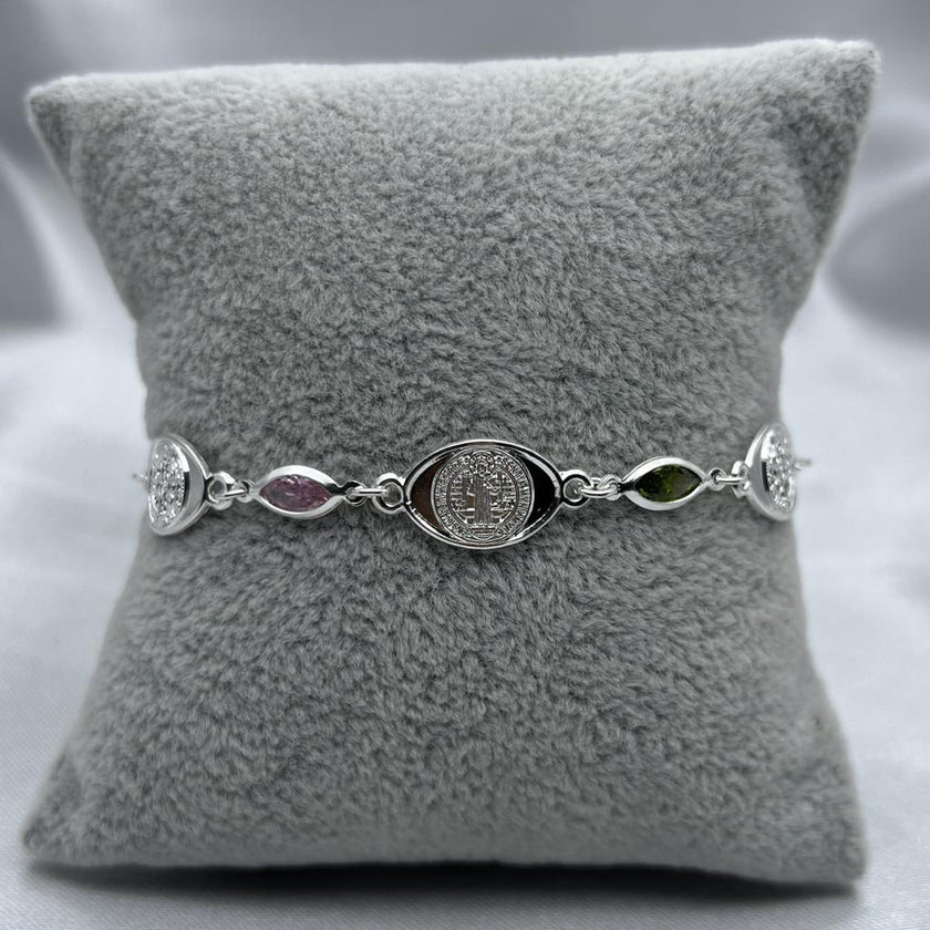 #PA242 - Pulsera San Benito Y Piedra - ZC4.9