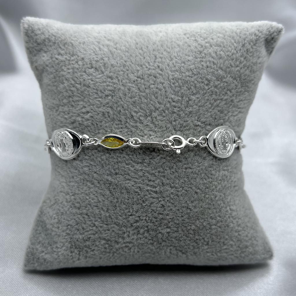 #PA242 - Pulsera San Benito Y Piedra - ZC4.9