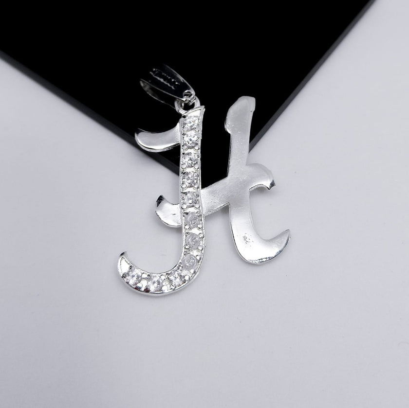#D106 - Dije De Letra Grande Piedra Zirconia Plata - F2.2