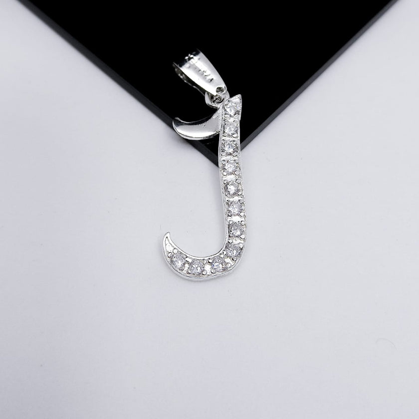 #D106 - Dije De Letra Grande Piedra Zirconia Plata - F2.2
