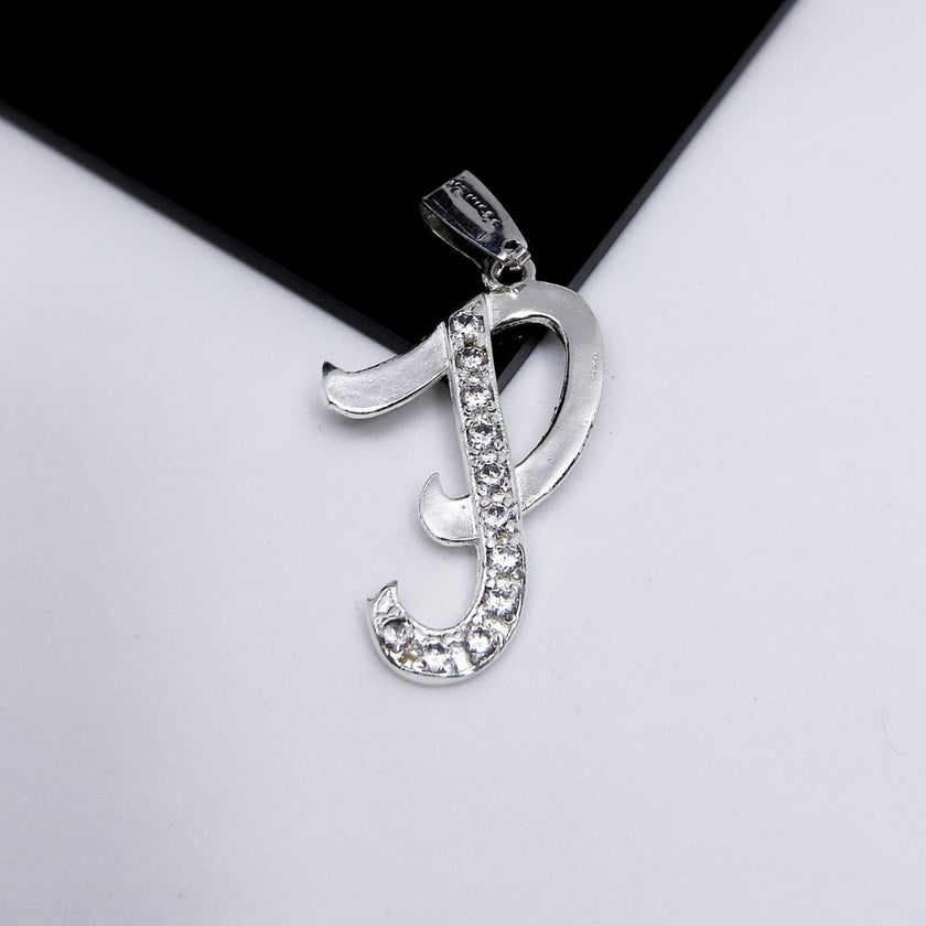 #D106 - Dije De Letra Grande Piedra Zirconia Plata - F2.2