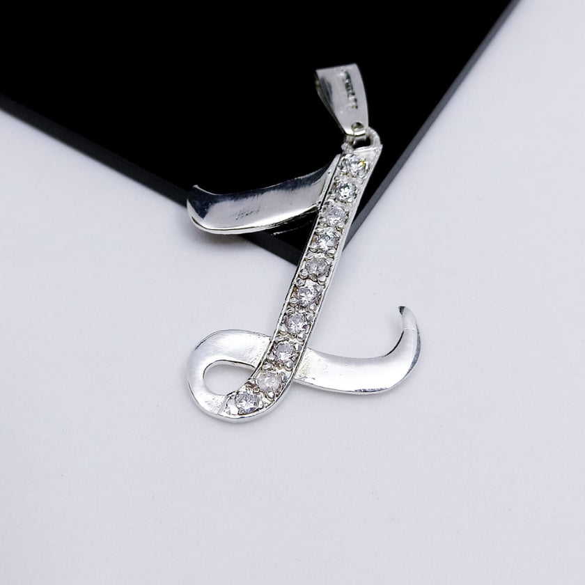 #D106 - Dije De Letra Grande Piedra Zirconia Plata - F2.2