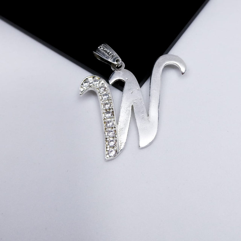 #D106 - Dije De Letra Grande Piedra Zirconia Plata - F2.2