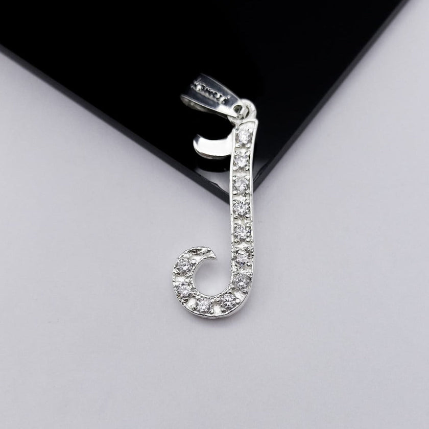 #D106 - Dije De Letra Grande Piedra Zirconia Plata - F2.2