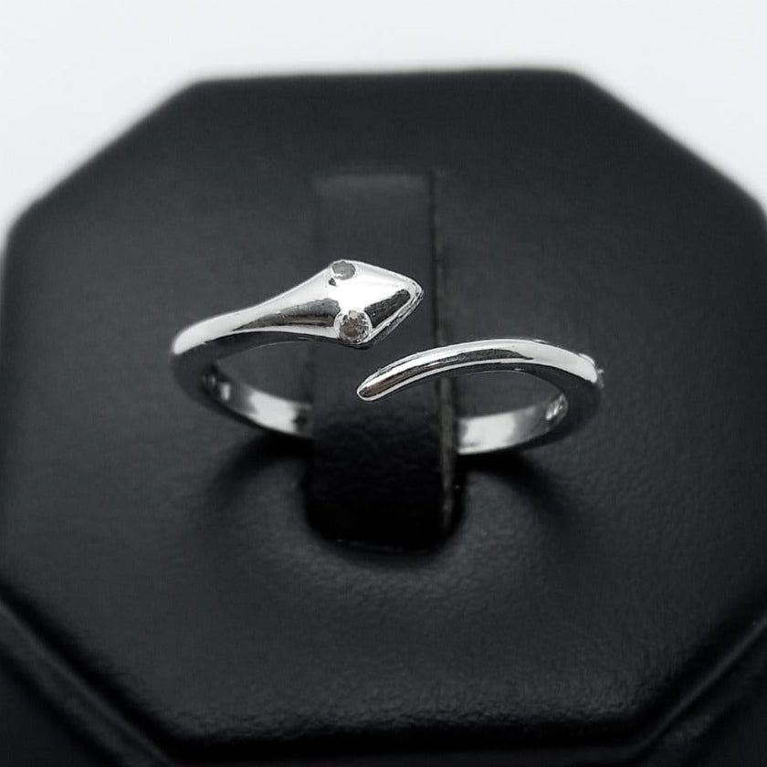 #AD176 - Anillo De Serpiente Ajustable Plata - ZC1.6