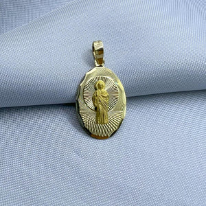 #D10145 - Medalla/Dije De San Judas Ovalada De Oro 10k