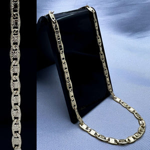 #COL107 - Cadena Gucci Celeste Diamantada 080 De Oro Laminado De 18k