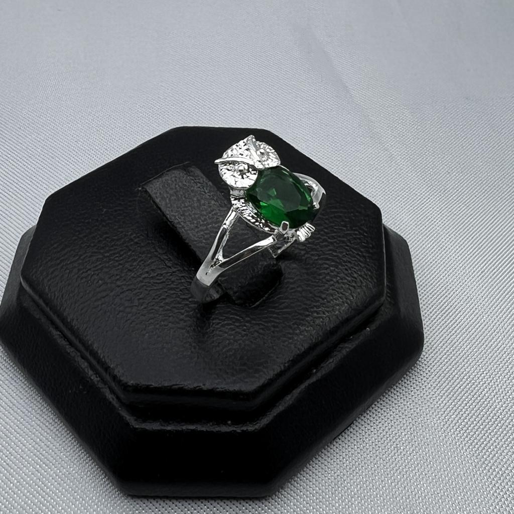 #AD336 - Anillo De Búho Con Piedra - ZC1.8