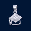 #D155 - Dije Birrete De Graduación Con Zirconia Plata - A09/1.4