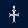 #D381 - Dije Cruz Con Zirconia Plata - B09/1.7