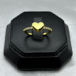 #AOL107 - Anillo De Corazon Con Piedra De Oro Laminado 18K