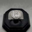 #AC125 - Anillo Caballero San Judas Tadeo Piedra Zirconia Plata - A09/7.0