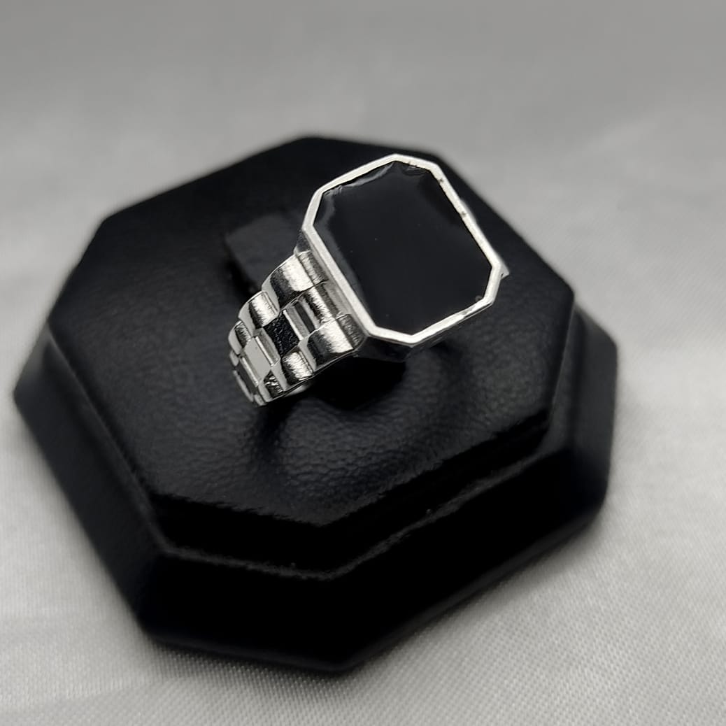 #AC134 - Anillo Caballero Tipo Rolex Plata - A09/5.4