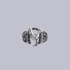 #AC153 - Anillo De Caballero De Herradura Y Gallo De Plata - AI5.6