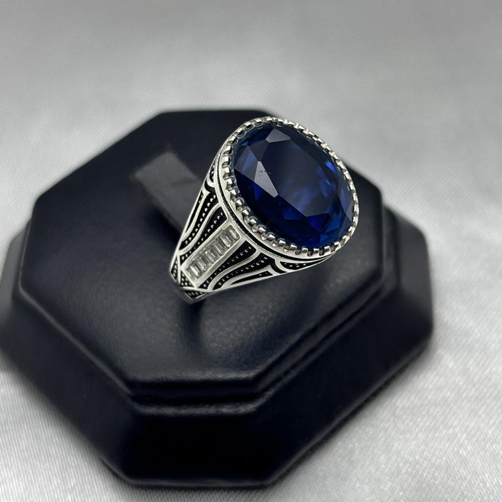 #AC162 - Anillo Para Caballero Piedra Zirconia Plata - IC7.2