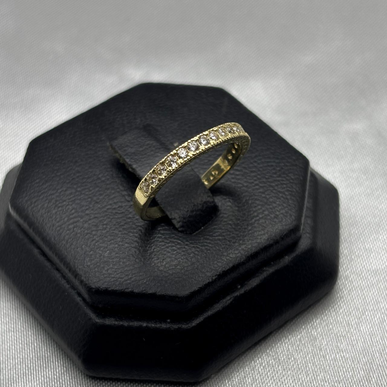 #AD10127 - Anillo Media Churumbela Piedra Zirconia Oro 10K - I01/2.1
