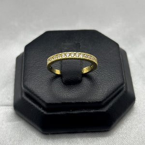 #AD10127 - Anillo Media Churumbela Piedra Zirconia Oro 10K - K01/2.2