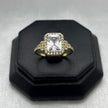 #AD10131 - Anillo Solitario Piedra Cuadrada Zirconia Oro 10K - J01/3.0