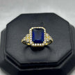 #AD10131 - Anillo Solitario Piedra Cuadrada Zirconia Oro 10K - J01/3.0