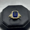 #AD10131 - Anillo Solitario Piedra Cuadrada Zirconia Oro 10K - J01/3.0
