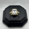#AD10131 - Anillo Solitario Piedra Cuadrada Zirconia Oro 10K - J01/3.0