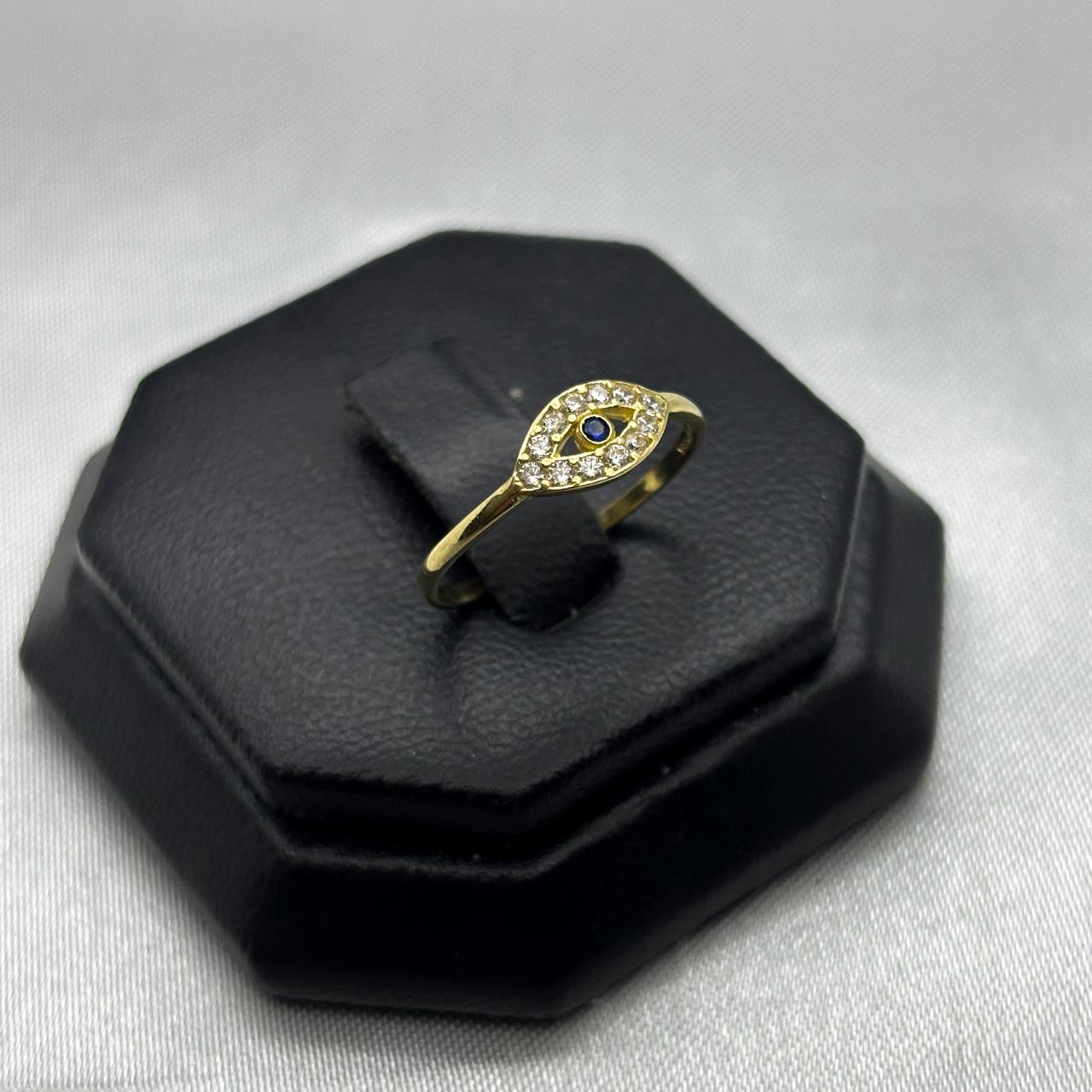 #AD10132 - Anillo Ojo Con Piedra Zirconia Oro 10K - K01/1.1