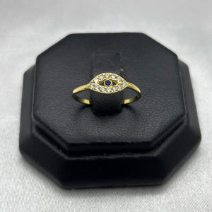#AD10132 - Anillo Ojo Con Piedra Zirconia Oro 10K - K01/1.1