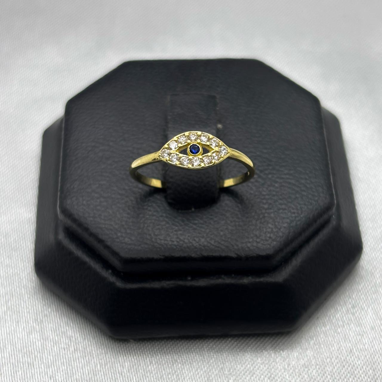 #AD10132 - Anillo Ojo Con Piedra Zirconia Oro 10K - K01/1.1