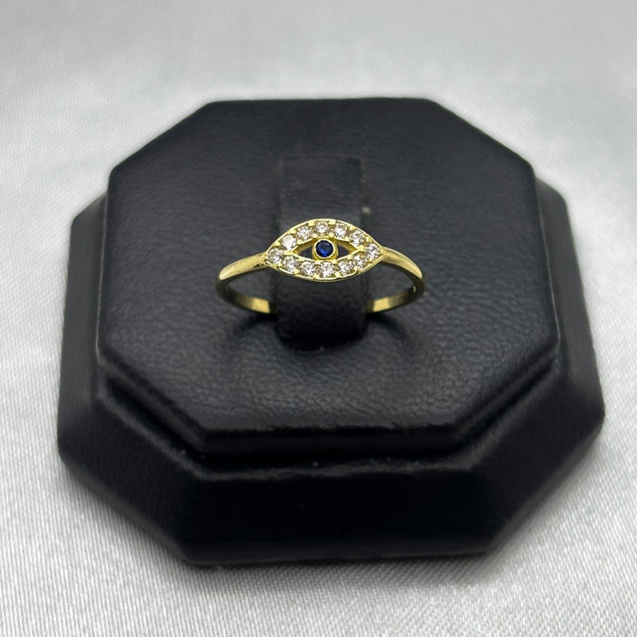 #AD10132 - Anillo Ojo Con Piedra Zirconia Oro 10K - K01/1.1