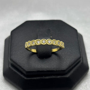 #AD10135 - Anillo Media Churumbela Piedra Zirconia Oro 10K - K01/2.2