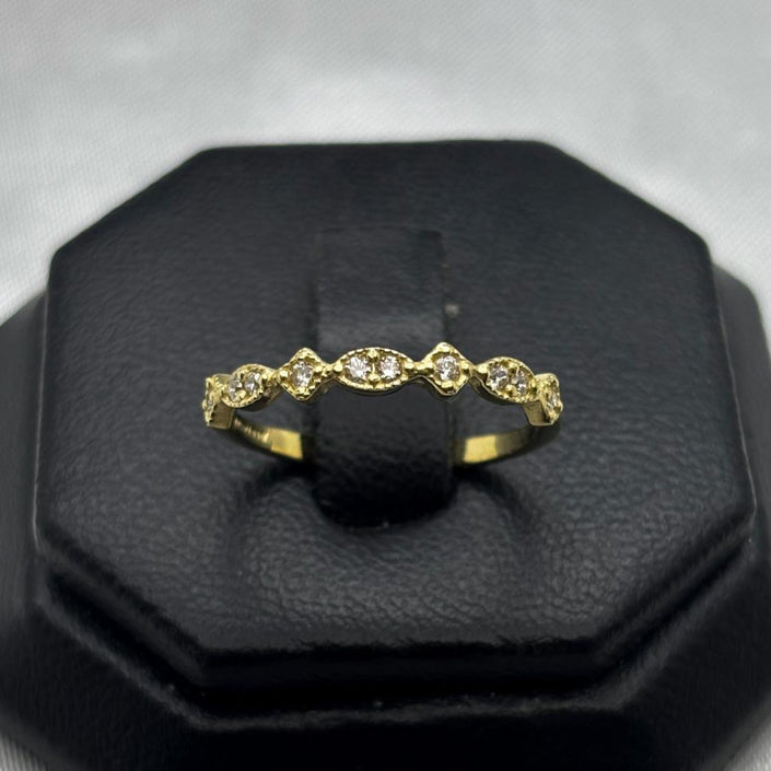 #AD10136 - Anillo Con Piedras De Zirconia Oro 10K - K01/1.5