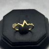#AD10140 - Anillo Signos Vitales/Latido De Corazón Piedra Zirconia Oro 10K - K01/1.3