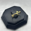 #AD10140 - Anillo Signos Vitales/Latido De Corazón Piedra Zirconia Oro 10K - K01/1.3