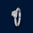 #AD128 - Anillo Solitario Con Piedra Zirconia De Plata - F2.3