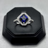 #AD249 - Anillo Rombo Con Piedra Zirconia Plata - F2.4