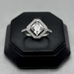 #AD249 - Anillo Rombo Con Piedra Zirconia Plata - F2.4