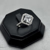 #AD249 - Anillo Rombo Con Piedra Zirconia Plata - F2.4