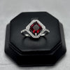 #AD249 - Anillo Rombo Con Piedra Zirconia Plata - F2.4