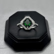 #AD249 - Anillo Rombo Con Piedra Zirconia Plata - F2.4