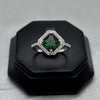 #AD249 - Anillo Rombo Con Piedra Zirconia Plata - F2.4