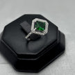 #AD249 - Anillo Rombo Con Piedra Zirconia Plata - F2.4