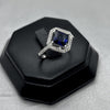 #AD249 - Anillo Rombo Con Piedra Zirconia Plata - F2.4