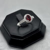 #AD253 - Anillo Con Piedra Zirconia Ovalada Plata - F2.4