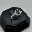 #AD253 - Anillo Con Piedra Zirconia Ovalada Plata - F2.4